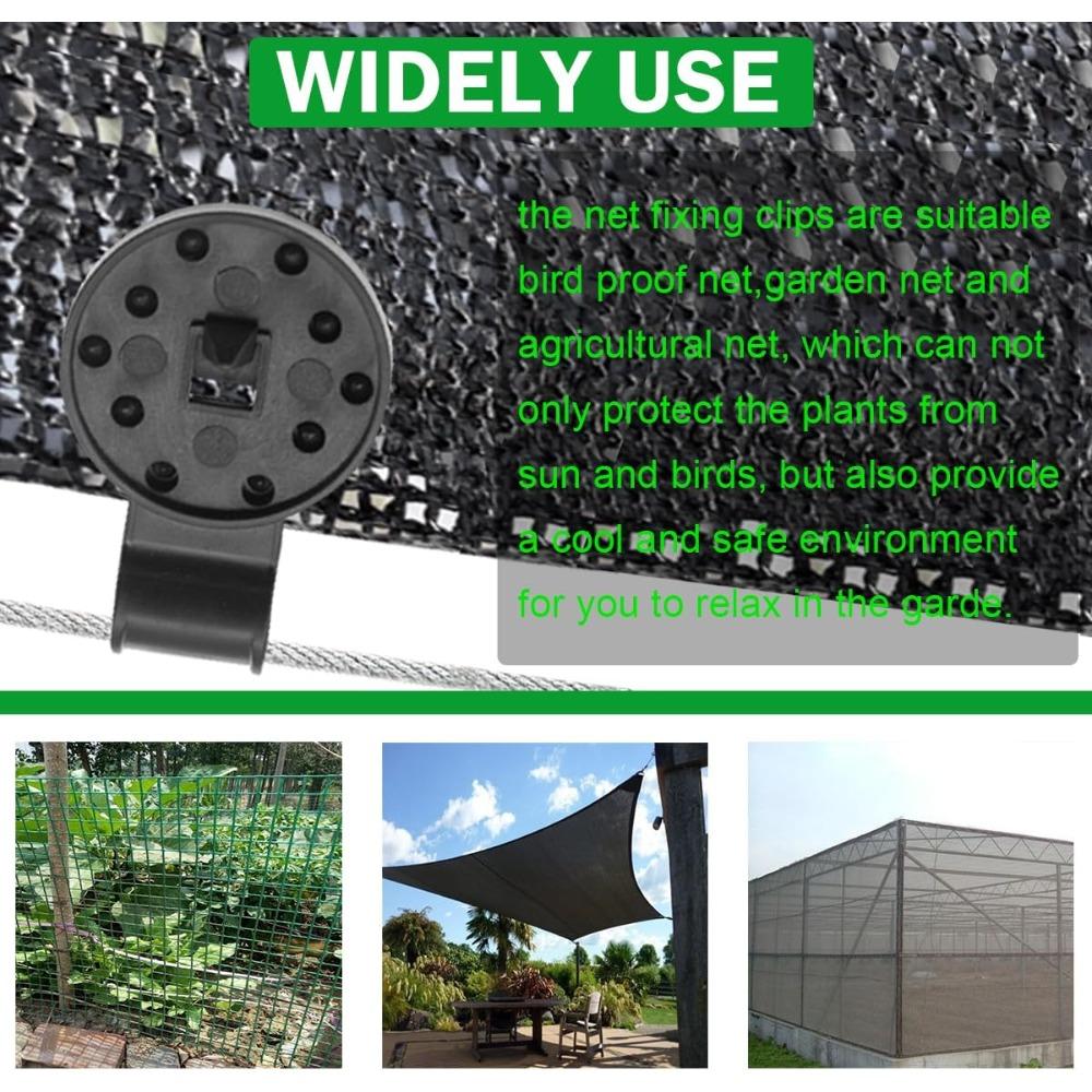 10 PCS Shade Cloth Clips-Round Plastic Sun Shade Clip,Shade Cloth Heavy Duty Lock Grip for Sun Shade Net,Gardening Shade Cloth,Anti Netting Windproof