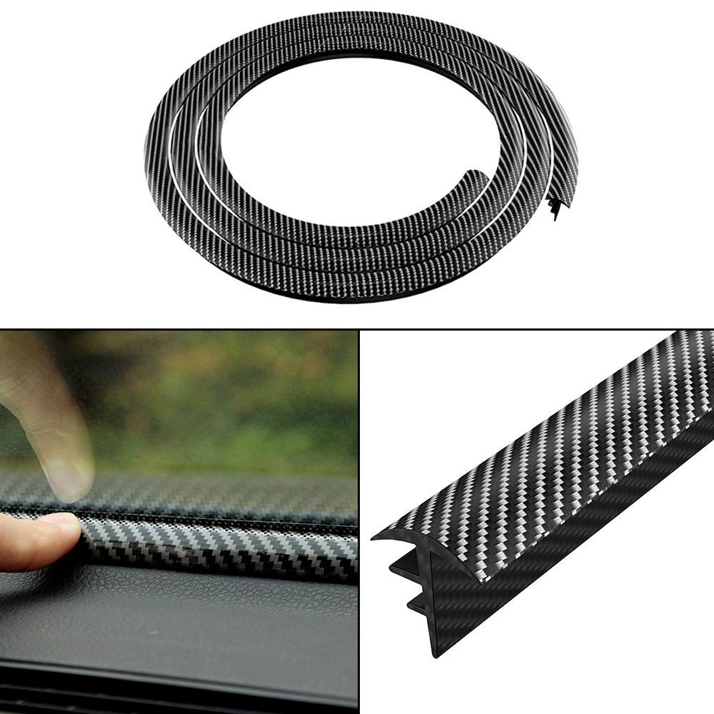 1.6M Carbon Fiber Car Auto Dashboard Gap Filling Sealing Strip Rubber Universal