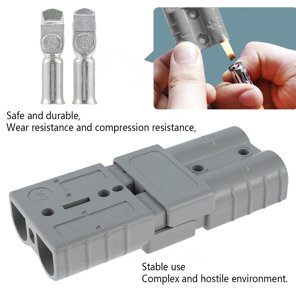 KindnessJP 10PCS 50A 600V Anderson Forklift UL94 V-0 Fire Protection Rated 12/10/8/7 AWG Quick