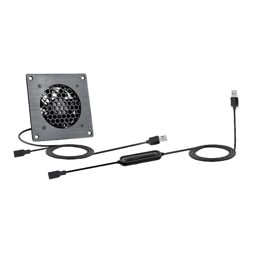 1pc 80mm USB Fan With Temperature Control Multiple Speeds For Router Cabinet Cooling Power Tools Airflow Control Fan Tools