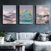 Moon High Mountain Night Scenery Posters Abstract Landscape Canvas Painting Prints Wall Art Pictures Living Room Home Decoration