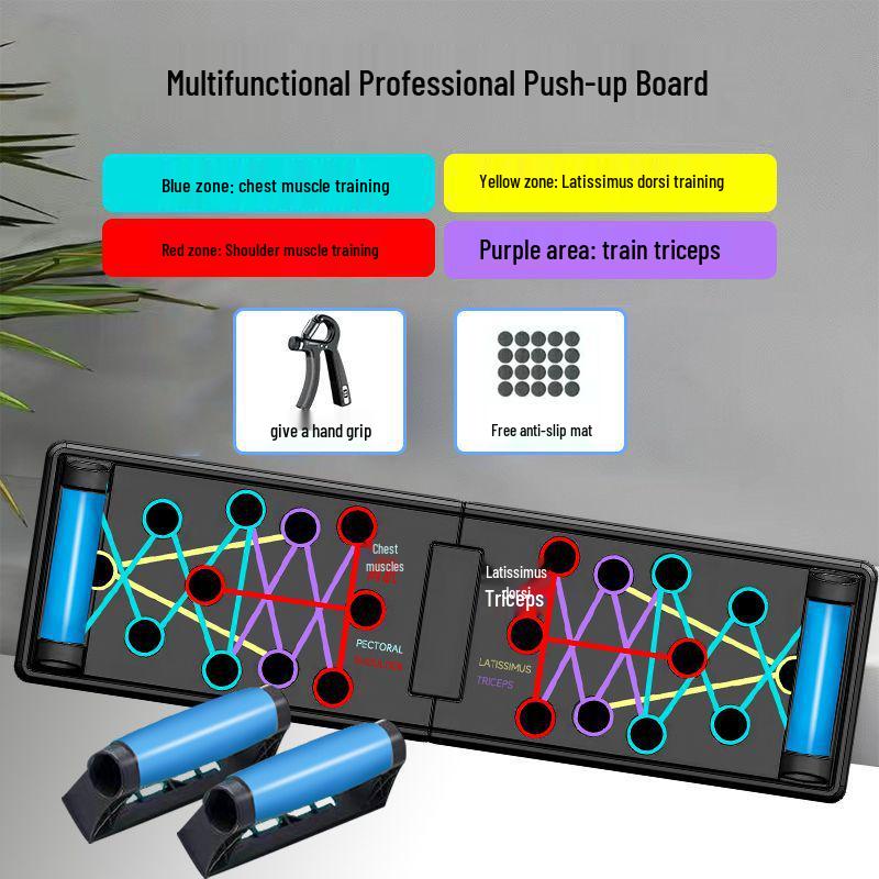 Placă pliabilă multifuncțională pentru flotări pentru antrenamentul mușchilor pieptului și abdomenului cu contor