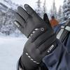 Men Winter Waterproof Cycling Gloves Outdoor Sports Running Motorcycle Ski Touch Screen Fleece Gloves Non-slip Warm Full Fingers