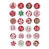 « Buttons » Advent Calendar - FOLIA - 24 Numbered Badges - Different Colors