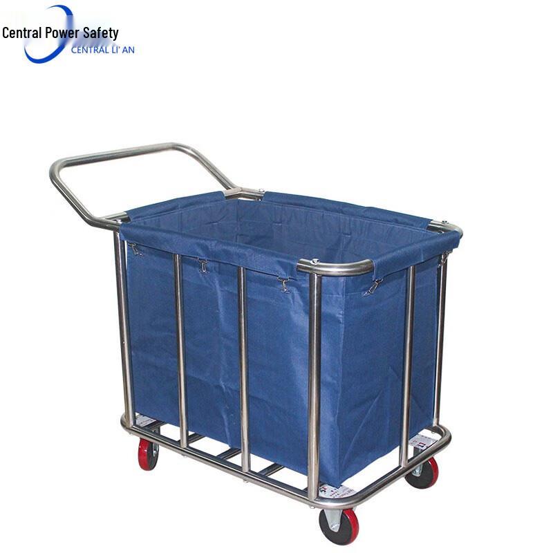 Zhonghuan Li'an Thickened Conical Stainless Steel Laundry Linen Cart