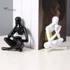 Reading And Learning Inspiration Abstract Thinker Resin Ornament Delicate Colors Fine Textures Motivational Statue Realistic Poses Living Room