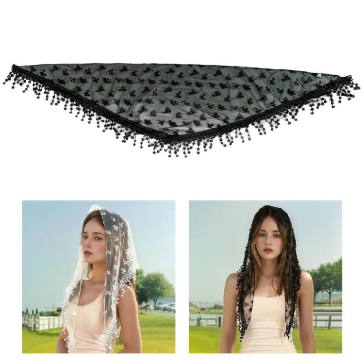 Cozy Featherweight Wedding Head Wrap In Enduring Black For Outdoor Summer Festivities
