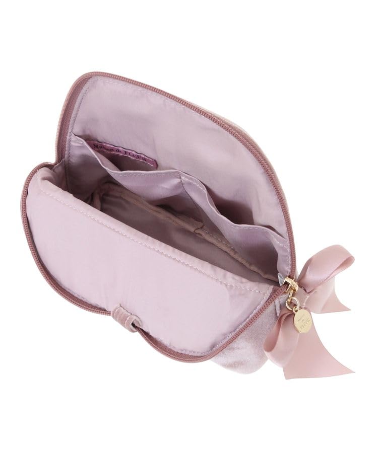 De Apparel Velvet Pearl Stand Pouch for Pink [Maison Fleur] Women,