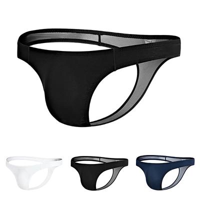 Slip da uomo sexy in tinta unita con triangolo aderente traspirante convesso