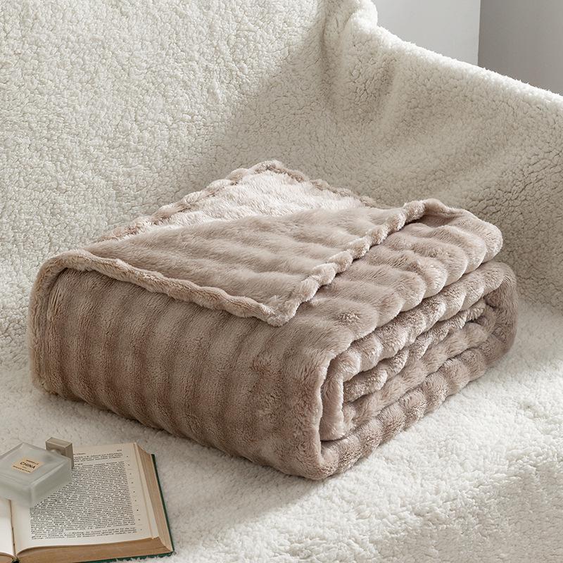 Bubble Rabbit Plush Blanket - Soft Imitation Fur Sofa Throw & Air Conditioning Blanket - Ideal Casual Gift