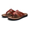 Herren Zehentrenner Kunstleder Hausschuhe Strandschuhe Sommer Lässig Chanclas Hombre Infradito Uomo Japonki