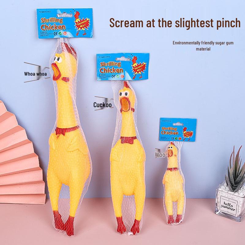 

Squeaky Chicken Sound Toy - Bite-Resistant Teething for Small Pets Small