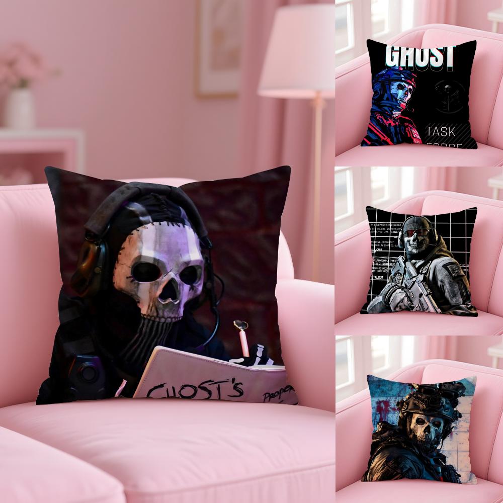 Classic Game C-Call Of D-Duty Cushion Cover Soft Short Plush Double-Sided Printing Home Decor Machine Washable Pillow Case Gift