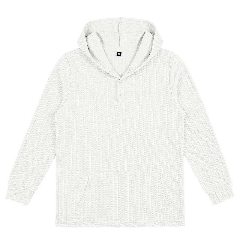 Pánská mikina s kapucí, dlouhým rukávem, pruhovaná, ležérní, pullover