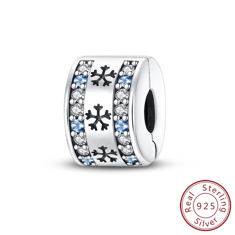 Bratara cu Margele Charm din Cupru Original Fulg de Nea de Iarnă Om de Zăpadă Igloo Pinguin Pandantiv Potrivire Margele Charm Bijuterii Femei Cadou