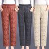 Damen High Waist Lockere Gerade Bein Winter Dicke Daunen-Baumwollhose