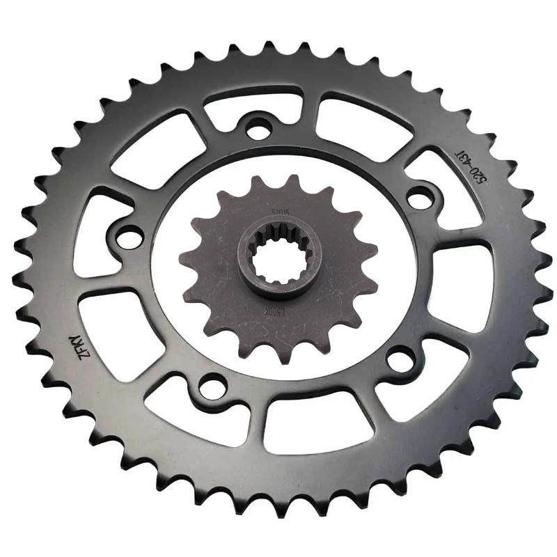 520 43T 15T Motorcycle Front Rear Sprocket For Kove 500 X 500X