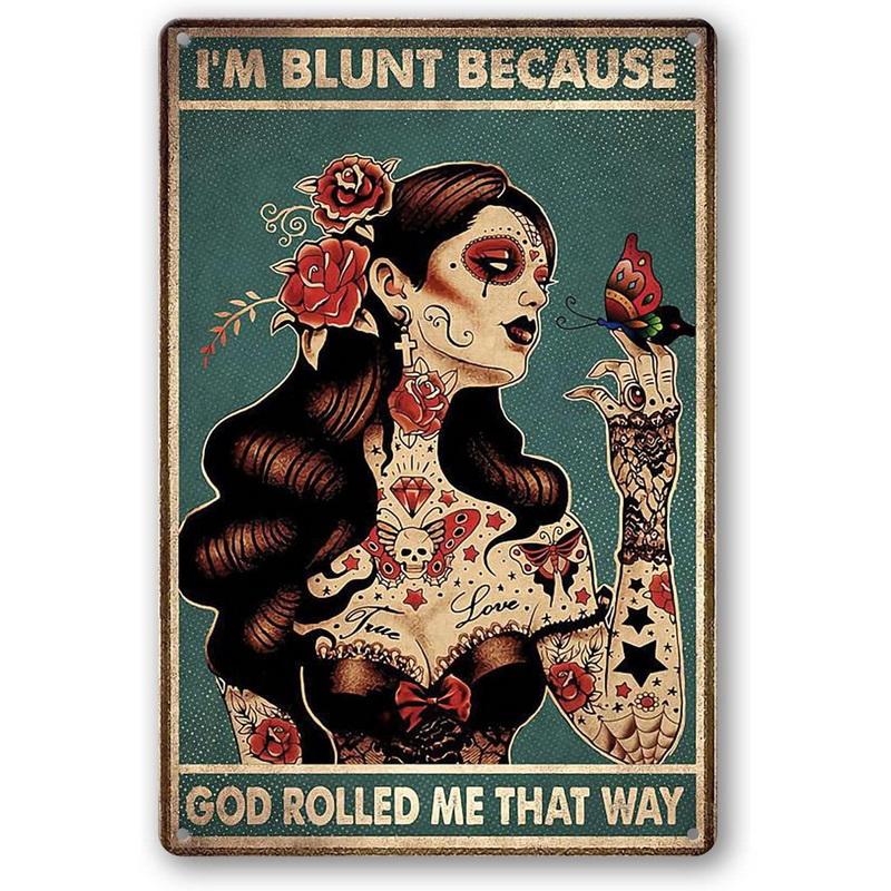 Vintage MetL Tin Signs Funny In A World Full of Roses Be A Sunflower Poster Tin Signs  Decoration for Home Cafe Bars Wall Decor