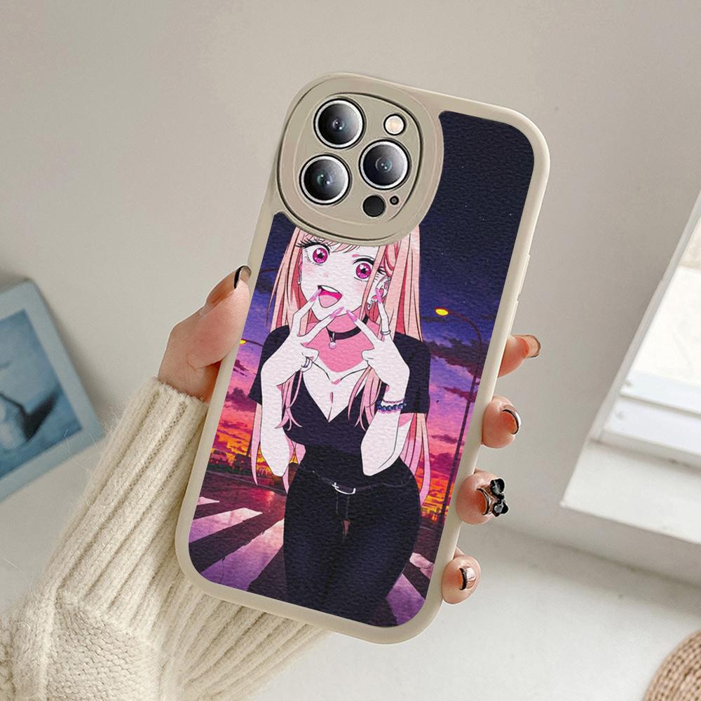 Anime My Dress Up Darling Marin Kitagawa Phone Case for Iphone 14 13 11 12 Pro 14 MAX 13 12 MiNi 7 8 Plus XS XR Lambskin Covers