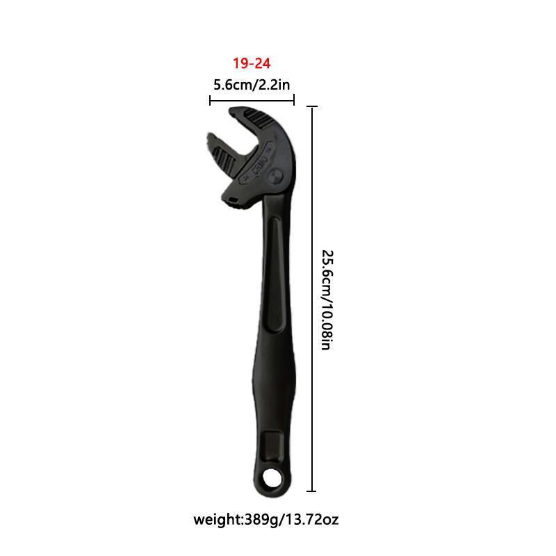 Black Industrial-grade Crab Claw Quick-adjustment  Serrated Claw  Chrome-molybdenum Steel Crab Claw Wrench