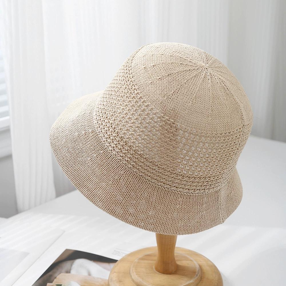 Summer Breathable Linen Fisherman Hat for Women Solid Color Bucket Hat for Outdoor Sun Protection and Sun Shade Hats