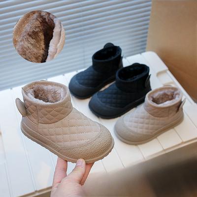 Winter New Girls' Plush Thick Warm Cotton Boots