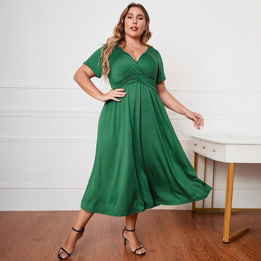 Plus Size Women Dress New Style Loose Long Dress Extra Plus Size For Women Fashion Elegant Comfortable Versatile Dress