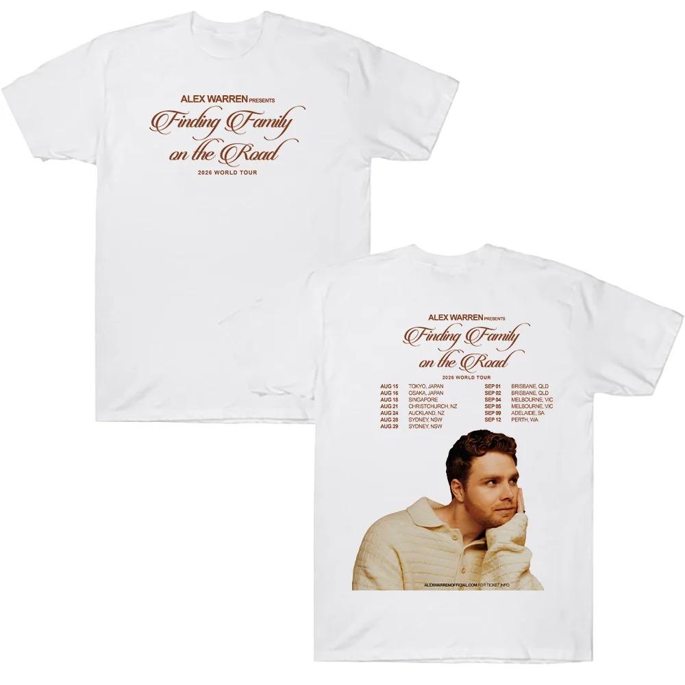 

Alex Warren World Tour 2026 T-shirts Finding Family on The Road Letter Print Clothing Fashion Design Y2K Cotton Tees Unisex Tees M
