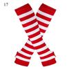 Striped Elbow Gloves Women Emo Gloves Winter Warm Long Sleeves Gloves Women Fingerless Stripe Hip-Hop Knitted Elbow Mittens
