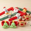 1-10PCS Festive Christmas Slap Bands Santa Reindeer Themed Soft Safe Reusable Decorative Wristbands Fun Holiday Party Favors