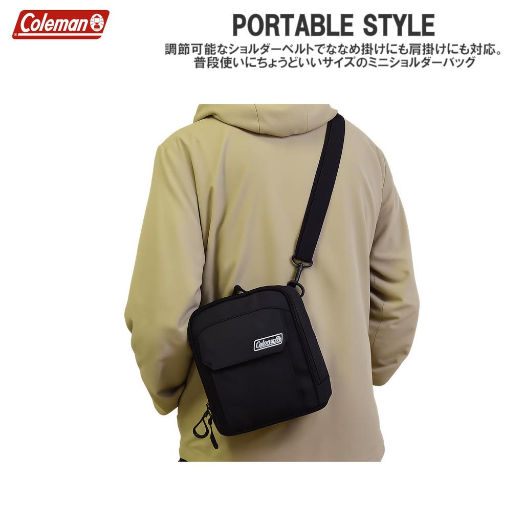 Etsumi & Coleman Camera Bag, Coleman Square Shoulder Bag 3.2L [Detachable Shoulder Strap/Back Pocket] Black VCO-8776