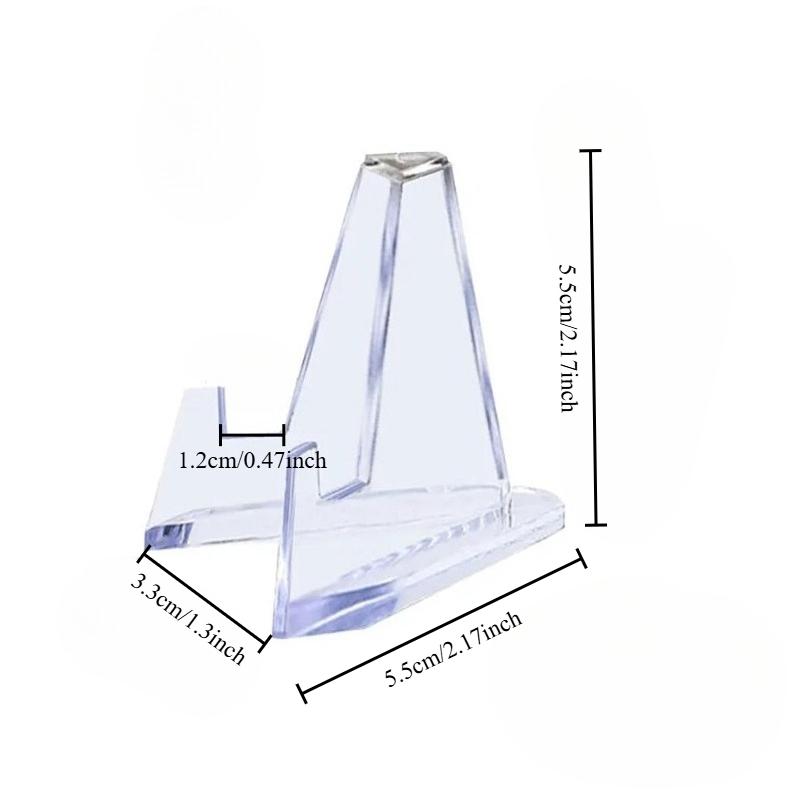 5/10PCS Triangle Display Stand, Transparent Stand, Coins, Photos, Badges, Card Display Stand, Back To School Desktop Decoration