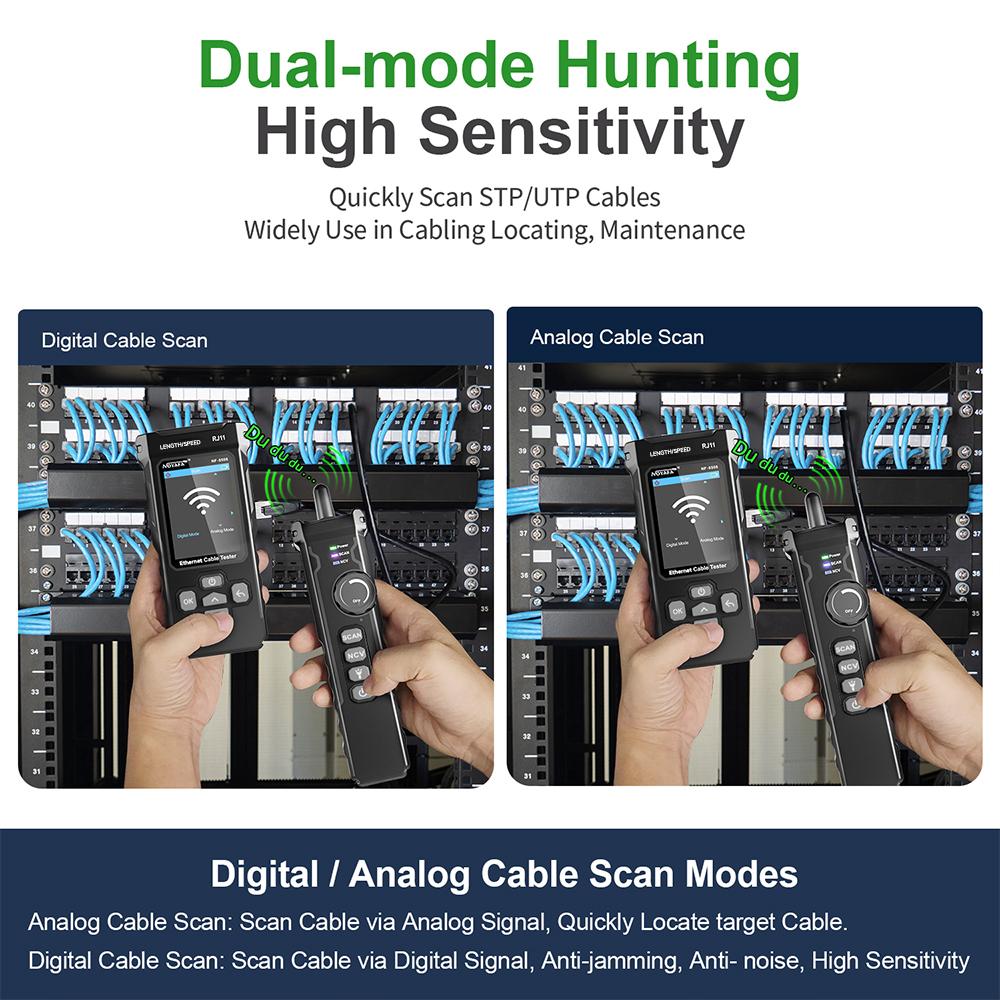 Testeur de câble réseau NOYAFA NF-8506 Prend en charge le test PING/l'analyse IP/la vitesse de port réseau Outil de recherche de câble multifonction
