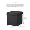 [BLKP] Pearl Metal Storage Stool Box with Lid, Ottoman Chair, Folding, Small, Black, N-7899
