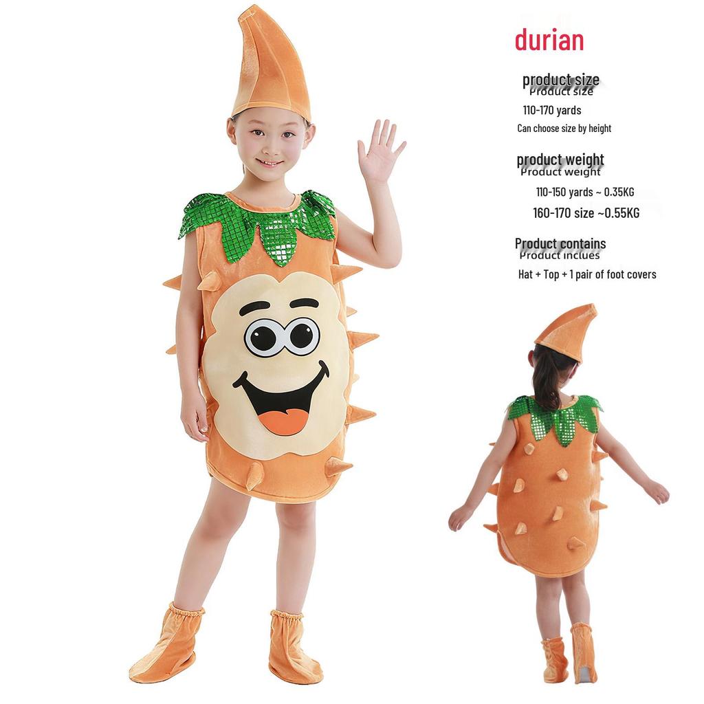 Children's Fruit-Themed Dance Costume: Apple, Banana, Strawberry, Pitaya Cosplay