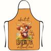 Waterproof Sleeveless Apron With Unique Print For Barbecuing And Creative Styling