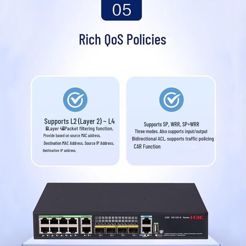 H3C S5130S-10PT4X-EI-Q-G Gigabit PoE+ Managed Switch