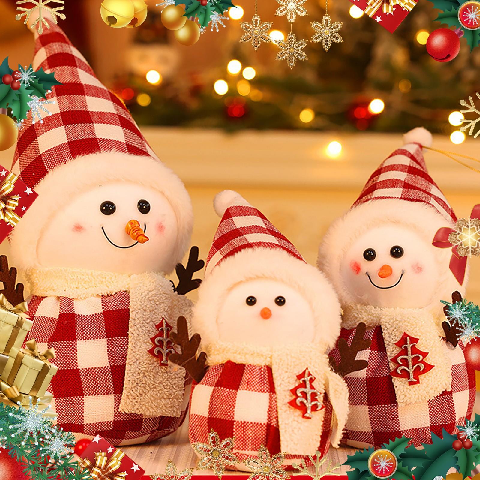 

Рождественская кукла-снеговик Рождественская кукла Украшения Праздничные подарки Декорации для оформления витрин торговых центров One Size красный