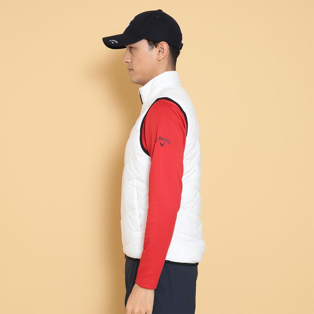 Colete Acolchoado Zíper Inteiro Água Golfe C24216100 [Callaway] Masculino (Star Stretch Repelente, Respirável, À prova de vento) / / 1030_Branco