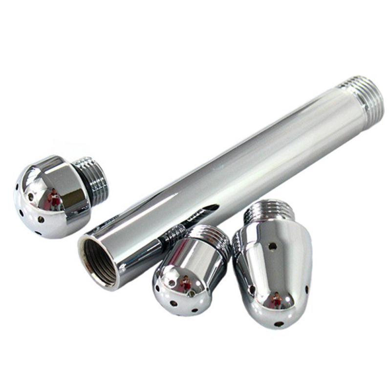Sex Toys Stainless Steel Bathroom Bidets Parts Shower Head Anal Cleansing Enema Enemator Vaginal
