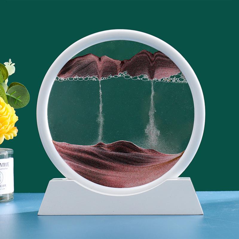 Ornamenti Pittura Sabbie Mobili 3D Tridimensionale Decompressione Clessidra Casa Ufficio Scrivania