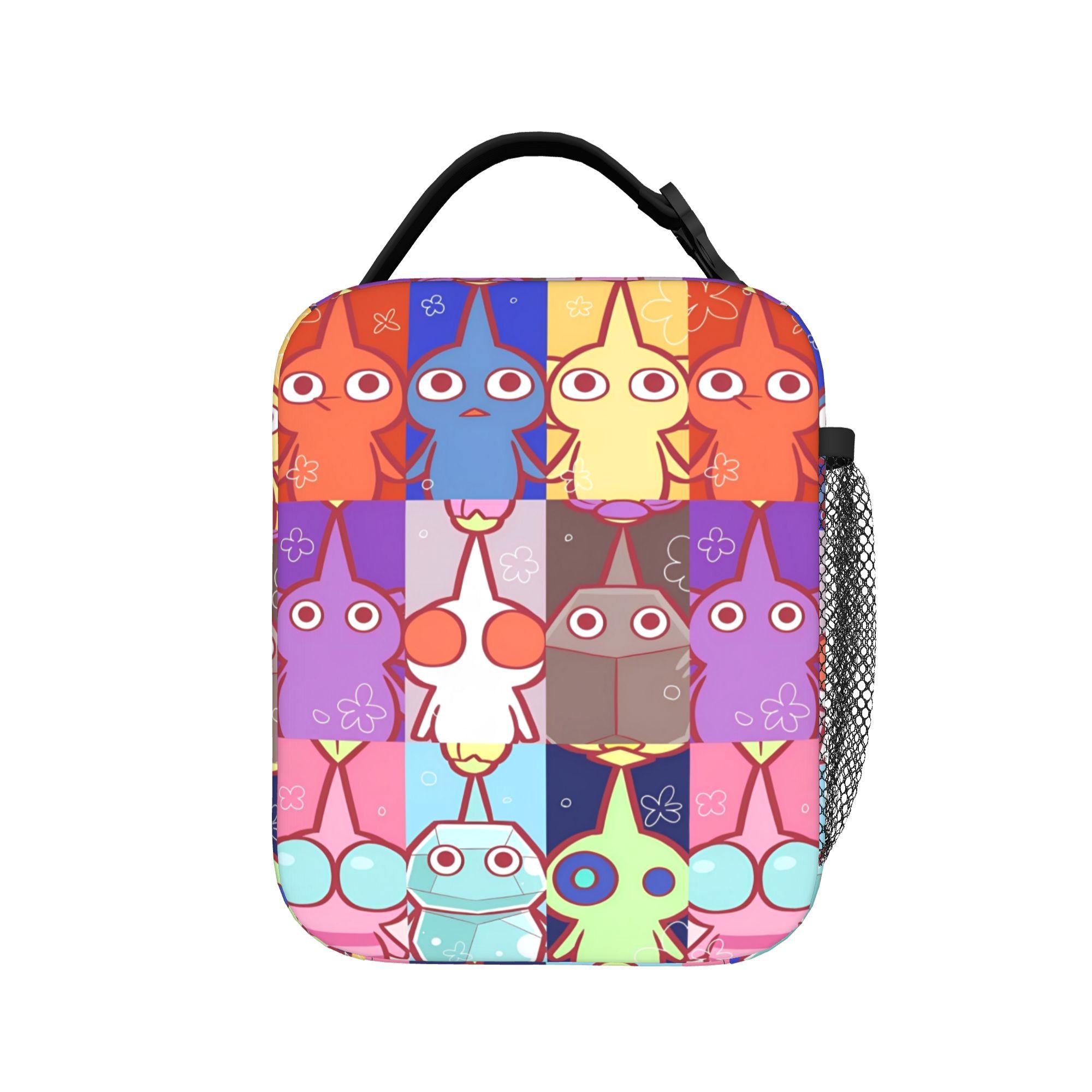Sacs à déjeuner isothermes Pikmins Sac isotherme réutilisable, Contenant à déjeuner Jeu vidéo Sac fourre-tout étanche Boîte à lunch Hommes Femmes Plage Pique-nique One Size