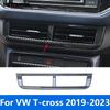 For Volkswagen VW T-cross Tcross -  Carbon Fiber Center Console Air Condition AC Vent Outlet Cover Trim Accessories