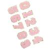 10Pcs Pink Number Patches 0 To 9 Number Exquisite Pink Easy Ironing Widely Used Iron On Patches for Jacket Shirt Shoes