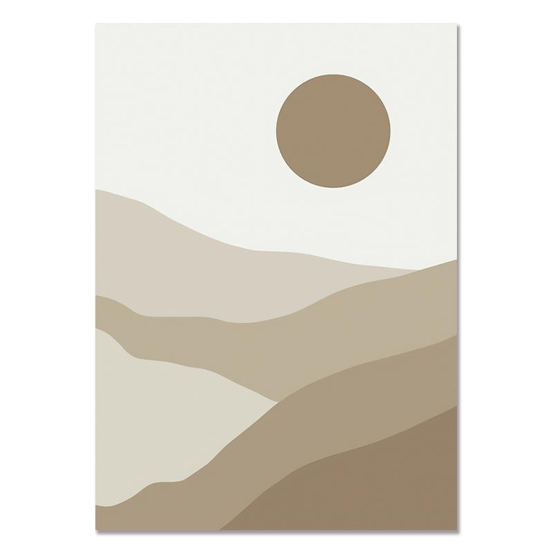 Abstract Landscape Wall Art Tree Sun Desert Quotes Nordic Posters and Prints Canvas Painting Wall Pictures for Living Room Decor