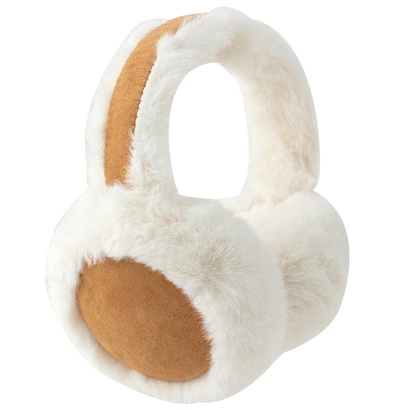 Rabbit Fur Plush Ear Muffs: Fashionable Winter Ear Protection for Cycling, Cold, and Anti-Freeze Conditions. Perfect for Outdoor Warmth.