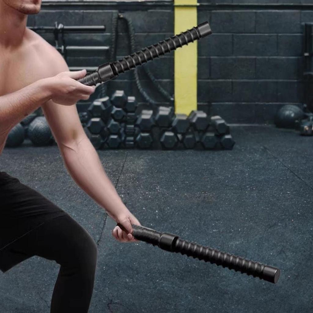 2Pc Ropeless Battle Rope Strength Training Bar Fitness Grip Bar Triceps Strengthener Spring Arm Strength Expander Muscle Trainer