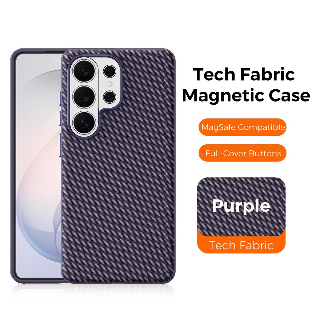 Original Techwoven Fabric Phone Case for Samsung Galaxy S26 S25 S24 Ultra for MagSafe Magnetic Soft Shockproof Matte Back Cover
