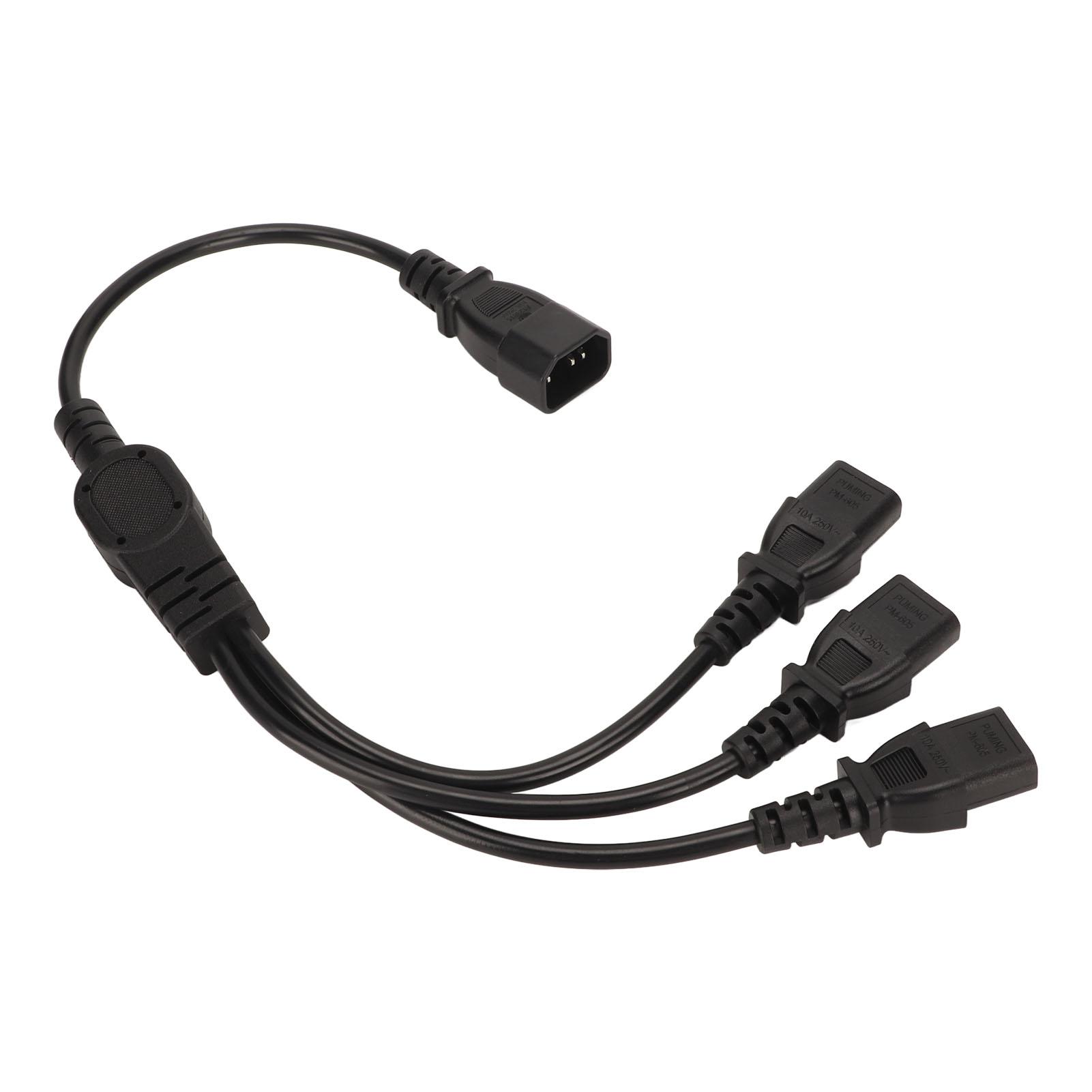 

IEC 320 C14 to 3 X C13 Power Cable Universal 1 to 3 IEC 320 C14 Male to 3 X C13 Female Y Splitter Power Adapter Cable