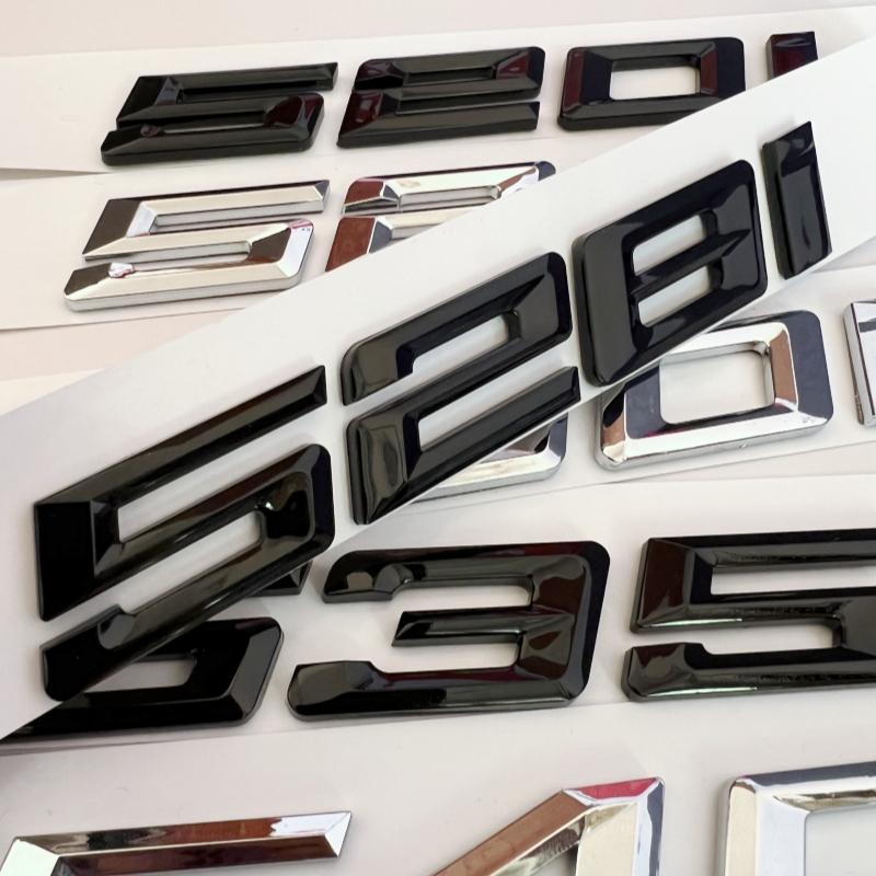 Car 3D ABS Trunk Letters Logo Badge Emblem Decal Sticker For BMW 5 series 520i 525i 528i 530i 535i 540i E39 E60 E61 F10 F11 G30